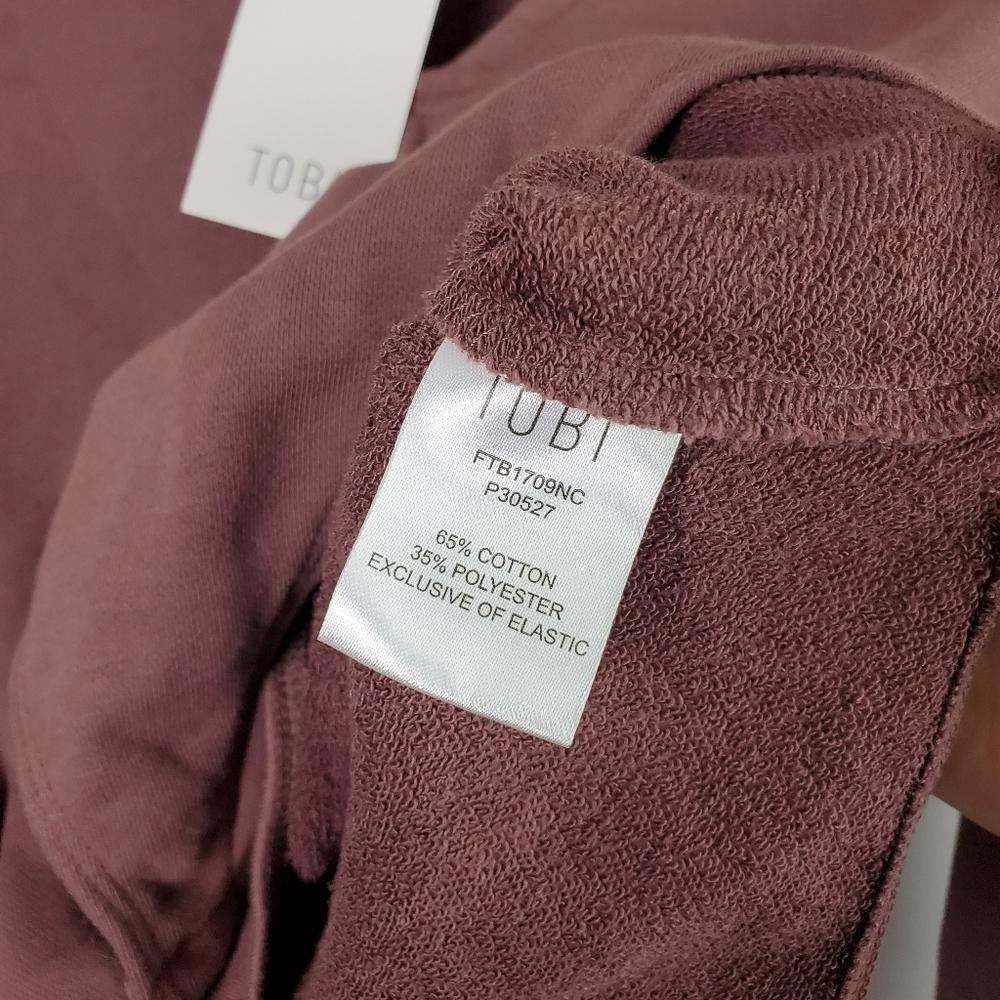 Tobi Marsala Ashlyn Hooded sweatshirt Bodysuit SMALL BNWT - Picture 9 of 10